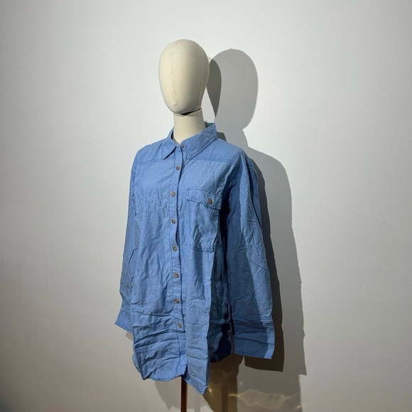 NWT Free People Manchester Solid Blue Size Medium - Picture 4 of 9